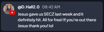 FuzionTrader's tweet photo. Some love for @WallStJesus for his $SECZ call last week https://t.co/vi9ESMFGmZ