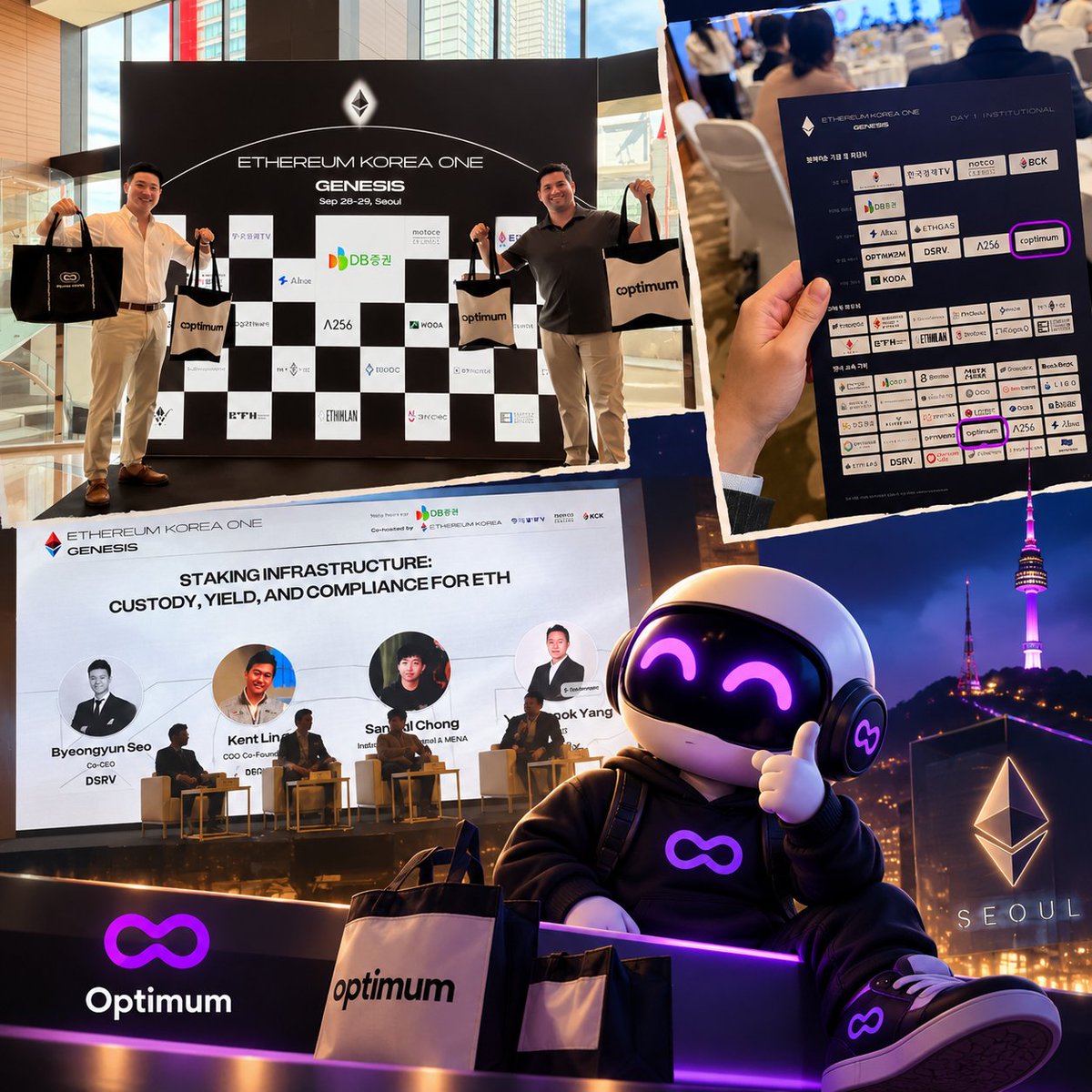 KosalaOfficialx's tweet photo. Yesterday in Seoul was a success. 🇰🇷⚡
Great energy, strong conversations, and meaningful connections around Ethereum Korea One Genesis.
Awesome to see @get_optimum showing up and building with the ecosystem. ♾️
#Optimum #Ethereum #Web3 https://t.co/wxlZU9mN5R