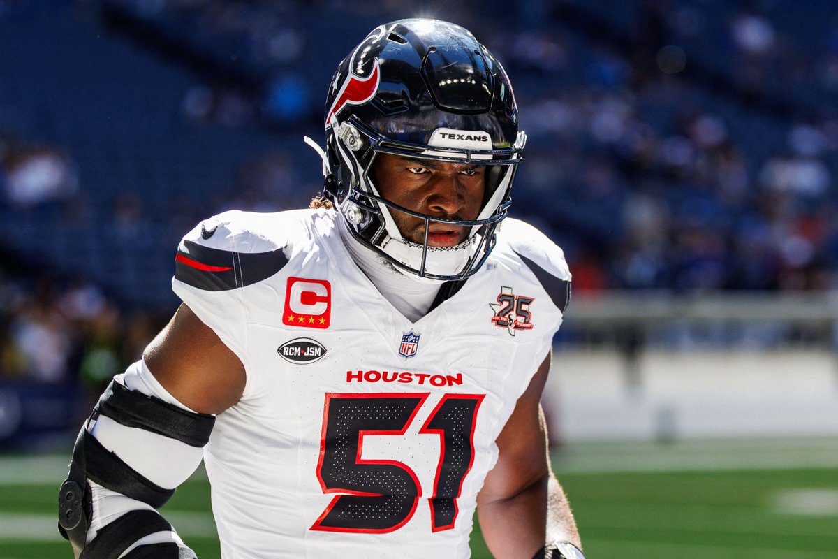 PFF's tweet photo. Highest defensive grade among edge this season
(min 80 defensive snaps)

Will Anderson Jr        93.0
Aidan Hutchinson    91.4
Maxx Crosby              89.8
Greg Rousseau          89.6
T.J. Watt                        84.0 https://t.co/QEc7b9bTJk