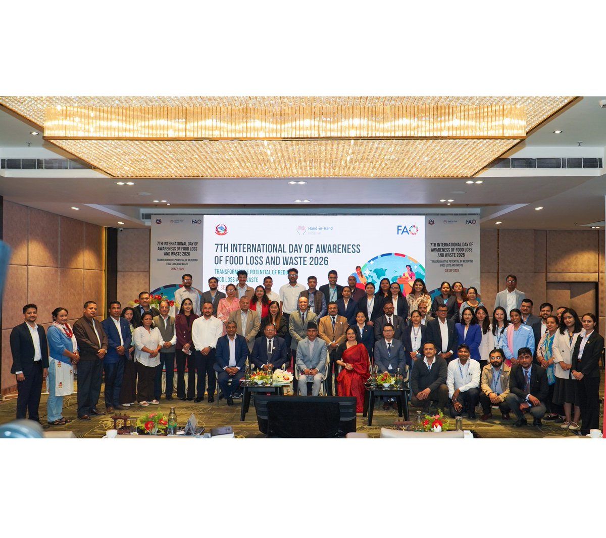 FAONepal's tweet photo. Reducing food loss and waste is vital for Nepal’s #FoodSecurity, farmer livelihoods, and climate resilience. FAO Nepal, in partnership with CACHRD, brought together key stakeholders to accelerate coordinated national action focusing on turning awareness into lasting impact. https://t.co/H1U1HnUAWI