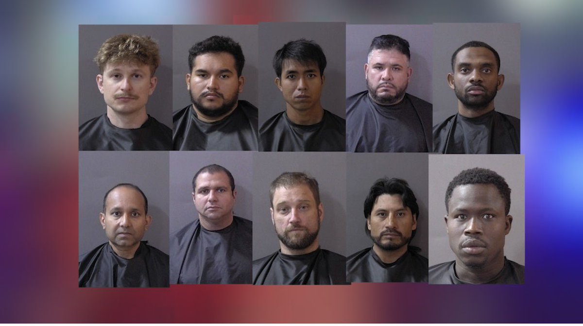 angelaganote's tweet photo. New: Detectives with The Hamilton County Metro ICAC Task Force, Greenwood, Lebanon Police Departments, and Westfield Police Department, made 11 arrests during an Undercover Online Chat Operation.  

Police say the 11 men drove to the Westfield area to meet with what they believed to be young girls for the sole purpose of having sex with those children.  

During the 3-day operation men arrived at a location to meet with the young girls but were met by undercover police officers instead.  

Arrested:
Ricardo Flores (43) Indianapolis, Attempted Sexual Misconduct with a Minor, Level 4 Felony and Attempted Dissemination of Matter Harmful to a Minor, Level 6 Felony

Lucky Udoudo (30) Carmel, Attempted Sexual Misconduct with a Minor, Level 4 Felony

El Hadji Babacar Ndiaye (26) Indianapolis

Sean Conway (28) Westfield

David Josue Gomez-Posada (21) Texas

Simon Cinzah (31) Indianapolis, Attempted Sexual Misconduct with a Minor, Level 4 Felony

Homero Madrigal Arevalo (41) Logansport 

Darian Foster (25) Indianapolis

Arvind Kumar Kaul (49) Carmel

Jermas McNeal Jr (36) Indianapolis, Resisting Law Enforcement, A Misdemeanor

Michael Podniestrzanski (38) Indianapolis