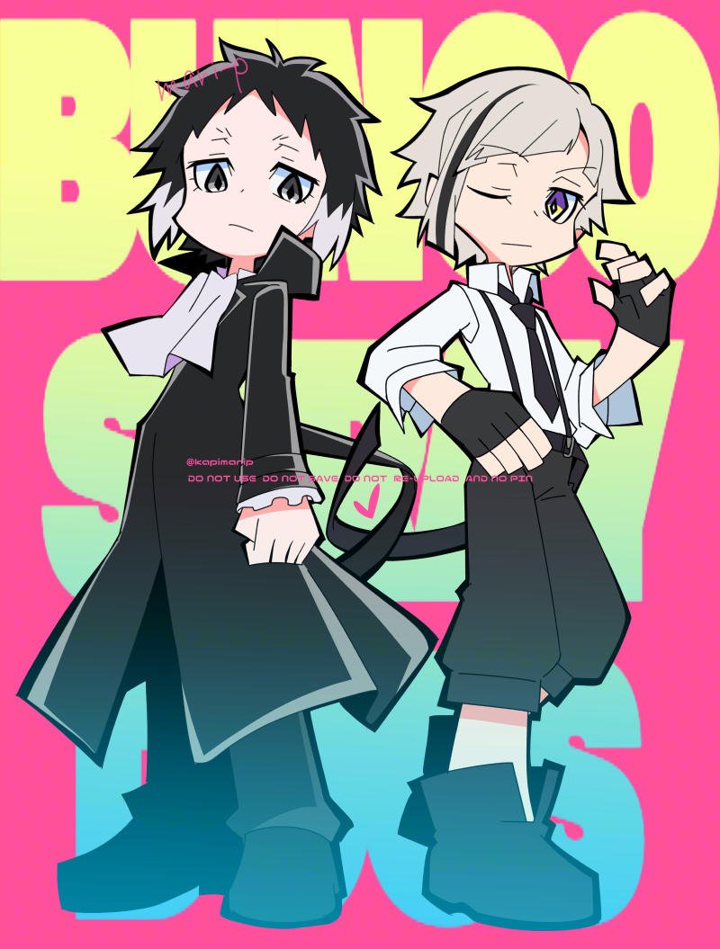 kapimarip's tweet photo. 思い立ってカートゥーン調sskk　#BSD https://t.co/sW7LTHOpNs