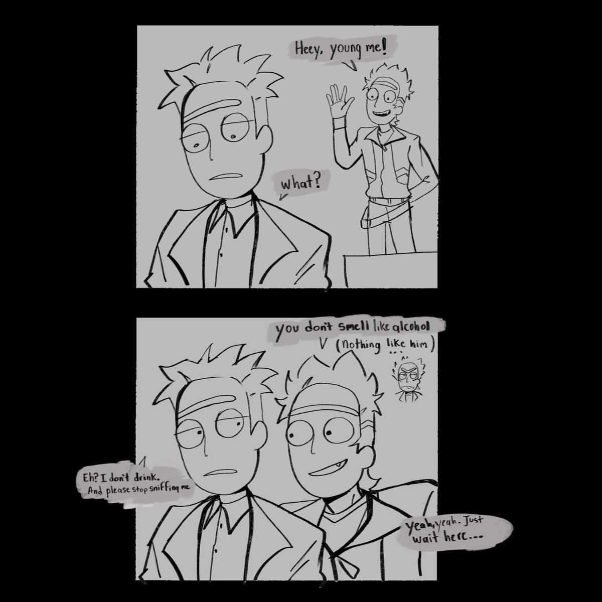 Siebenoder_'s tweet photo. Idk if this counts as the second part of my other comic with old Rick mfmgngnf welp, here, take this

#rickandmorty #prickcest https://t.co/3IE1JlEGn6