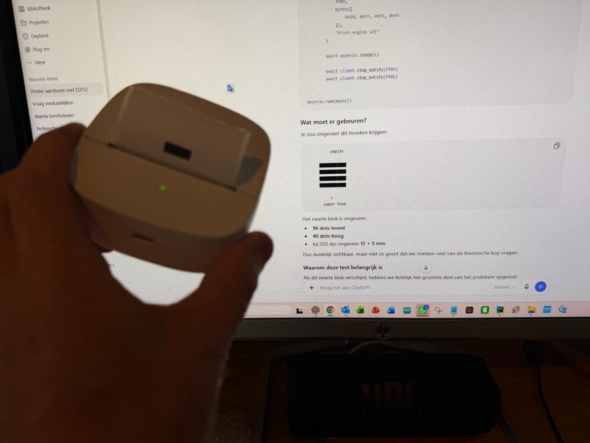 seeedstudio's tweet photo. Sensor in, paper out 🧾

Bot Berg reverse-engineered a cheap Bluetooth thermal printer with no docs, then had our XIAO ESP32-C3 render and print full machine-alert receipts on its own — trend graph, QR code and all.

Read the full write-up 👉 https://t.co/HMyXNcpyD9 https://t.co/jdilxEacLT