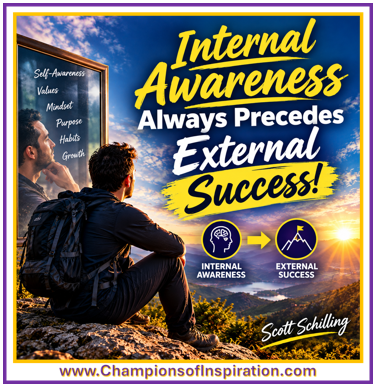 RealHawkeye8's tweet photo. Thought for the day...  

"Internal Awareness Always Precedes External Success!”  

For more messages of hope and inspiration...check out the community at: https://t.co/fYsVd1YdKj 

Have a fabulous day... #dreamscometrue #livingthedream #legacy #success https://t.co/At243iTSA0