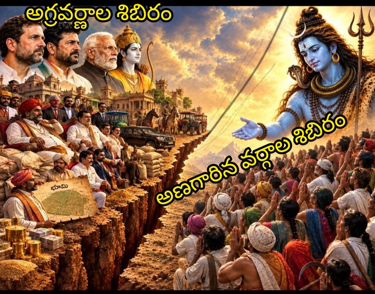 VisharadanDr's tweet photo. రాహూల్ గాంధీ ఆర్యుడని,రామ భక్తుడని అంటున్న రేవంత్ రెడ్డి 
🔷🔶🔷🔶🔷🔶🔷🔷🔶🔷

రేవంత్ రెడ్డి..రాముడు ఆర్యుల దేవుడు, ధనికుల దేవుడు-శివుడు పేదల దేవుడు,ద్రావిడుల దేవుడు అంటూ అగ్ర వర్ణాలని అదృశ్యం చేస్తున్నాడు. 
ఇది తప్పు. శివుడు భారతీయ శూద్రుల బీసీ,ఎస్సీ, ఎస్టీ ల దేవుడు, రాముడు భారతీయ అగ్రవర్ణాల దేవుడు. 
ఇది అసలు కథ. రేవంత్ కుట్ర కథ లెక్క తప్పింది ఎట్లా అంటే..! రేవంత్ రెడ్డి,రాహుల్ గాంధీ లు  కాంగ్రెస్ రెడ్లు వేల కోట్లకి అధిపతులు ఐతే మరి వీరి దేవుడు రాముడే కదా.! ఇది రుజువు చేసుకున్నాడు పాపం రేవంత్. మరొక్క విషయం..రేవంత్ రెడ్డి అంటున్నాడు.. ఉత్తరభారతీయులు అంతా ఆర్యన్ లు దక్షిణ దేశీయులు అంతా ద్రావిడులు అనడం కూడా పూర్తి గా అసత్యం. అంటే రేవంత్ రెడ్డి దృష్టి లో ఉత్తరభారతం లోని బిసి ఎస్సీ ఎస్టీ లను కూడా ఆర్యులు అంటున్నాడు,దక్షిణ భారతీయ అగ్ర వర్ణాలను ద్రావిడులు అంటున్నాడు.. ఇది ఎక్కడి దుర్మార్గ పిడి వాదం..ఈ భావ జాలం దెబ్బతో దక్షిణ భారత అణగారిన వర్గాల పై  ఇక్కడి అగ్ర కులాలు శాశ్వత పెత్తనం చేయొచ్చు..శత్రువే లేకుండా ఇక్కడివారిని బానిసలు గా మార్చుకోవచ్చు అనుకుంటున్నాడు. కానీ ఫూలే అంబేద్కర్ ఖడ్గం తో ఎవడు ఆర్యుడో ఎవడు ద్రావుడు డో,ఎవడు అగ్ర వర్ణమో,ఎవరు అనగారిన వర్గ మో ఒట్టిగనే పసిగట్టి  పట్టుకుంటాం.
 అంటే రేవంత్ రెడ్డి కుట్ర ప్లాన్ ఏంటి అంటే..! భవిష్యత్తు లో బీసీ ఎస్సీ ఎస్టీలు ఒక్కటి కాకుండా ద్రావిడ పేరుతో అగ్రకులాలు అణగారిన కులాల కి శత్రువులు గా కనపడకుండా ఉంచడం దీని మతలబు.రెండు KCR తెలంగాణ వాదాన్ని మాయం చేయడం. 
ఇంతకీ రేవంత్ రెడ్డి ఇక్కడ పొరపాటు చేసింది ఏంటి అంటే..నెహ్రూ కుటుంబాన్ని,రాహుల్ గాంధీ నీ మరియు ఉత్తరాది కాంగ్రెస్ పార్టీ వారి నందరిని కూడా ఆర్యులని ఇరికించాడు ..అందుకని ఇందుమూలం గా  వీరి నందరిని తన్ని తరిమేయమని అర్ధం.
#RahulGandhi
#Congress 
#Revanthreddy 
#BCSCST