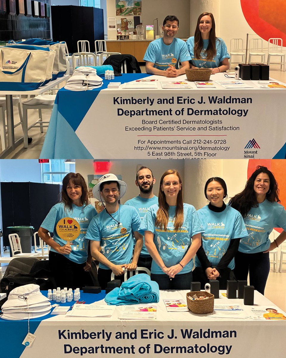 MSHSDerm's tweet photo. The Nor’easter did not stop our team— Walk for Alopecia NYC 2026. They headed indoors for a celebration raising funds &amp; awareness September = AA Awareness month. 💙 Early intervention is matters.
Call 212-241-9728 for an appt.
Our research: https://t.co/jXVvL9ZOG4 @EmmaGuttman https://t.co/fw4hg9xPh4