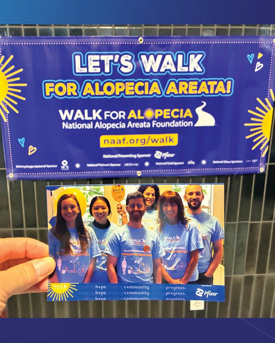 MSHSDerm's tweet photo. The Nor’easter did not stop our team— Walk for Alopecia NYC 2026. They headed indoors for a celebration raising funds &amp; awareness September = AA Awareness month. 💙 Early intervention is matters.
Call 212-241-9728 for an appt.
Our research: https://t.co/jXVvL9ZOG4 @EmmaGuttman https://t.co/fw4hg9xPh4