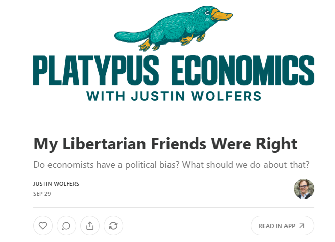 jmhorp's tweet photo. Good essay from @JustinWolfers: "My Libertarian Friends Were Right"

"My libertarian-leaning friends have consistently argued against a powerful federal government in favor of individual freedoms. I had — somewhat naively — never taken their views seriously enough. My friends who worked in government were good people, I reasoned, and surely that’s true more broadly.

"But I’ve had to admit to my libertarian friends that they were right. Concentration of power can be abused. We’re seeing it happen right now."
