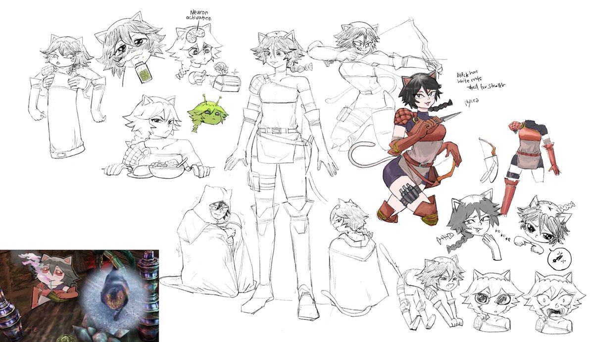 Pomehoroi's tweet photo. I like the cat so much, I can't stop drawing her. https://t.co/6bUp6DkP9T