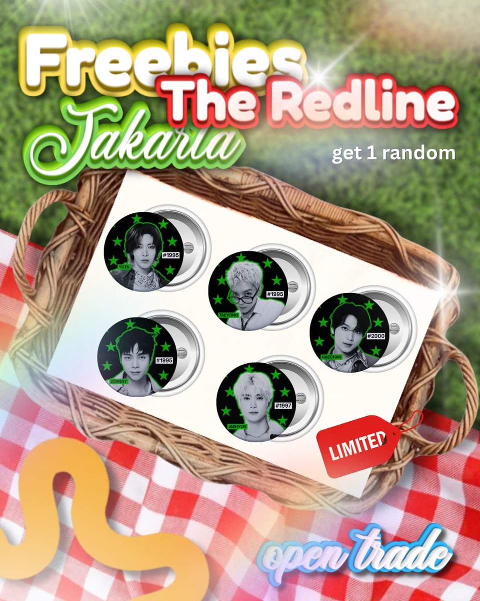 ddieforyu's tweet photo. Freebies NCT 127 THE REDLINE in Jakarta
 
by : @rzhuaaxx &amp; @ddieforyu  

📅 : Sat, October 3rd 2026
📍 : Indonesia Arena
⏰ : TBA

☘. First come, first get, limited qty!
☘. Pls don't sell or throw away
☘. Kindly tag us if you get one
☘. Feel free to trade 

See u there🙌🏻 https://t.co/sIzzkkGGEn