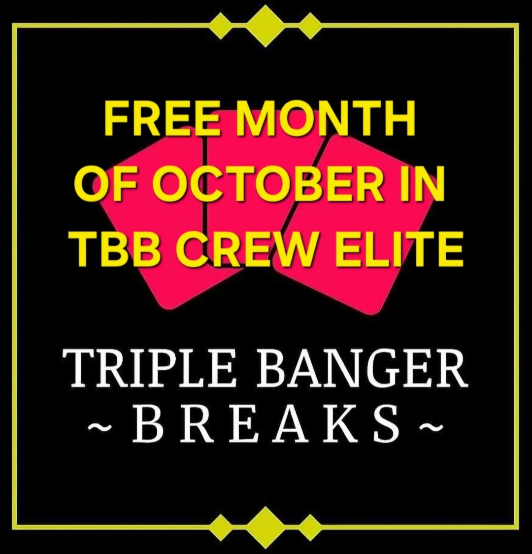 3bangerbreaks's tweet photo. 🚨#Giveaway🚨

To Enter:
1. Follow @3bangerbreaks
2. Like & Repost
3. Share your favorite baseball team with a #Gif

3️⃣ #Winners will receive an ELITE membership for the month of October FREE 

#TBBCrew #TBBElite #TBBPlus #TBBGold #TBBReposts #TBBBreakCredit #TBBPoints #TBBSwag #TBBDraft #TBBRazz #sharingiscaring #tradingcards #whodoyoucollect #thehobby