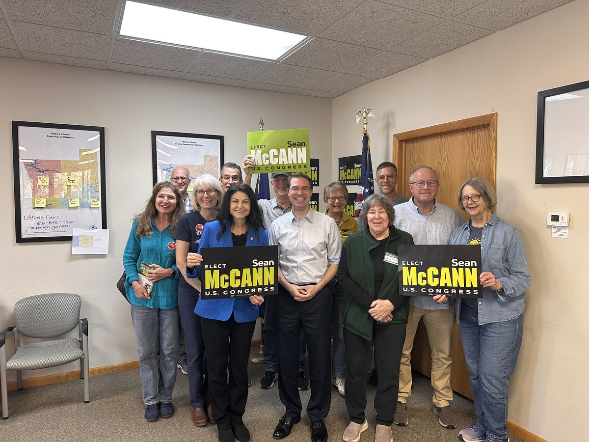 dananessel's tweet photo. I joined @SeanAMcCann in Holland yesterday to launch a canvass and thank some of the volunteers working hard to flip #MI04.
If you’re looking for a member of Congress who will fight corruption, work to lower costs, and take on Trump, McCann is your man! https://t.co/HW0FHBTx7B
