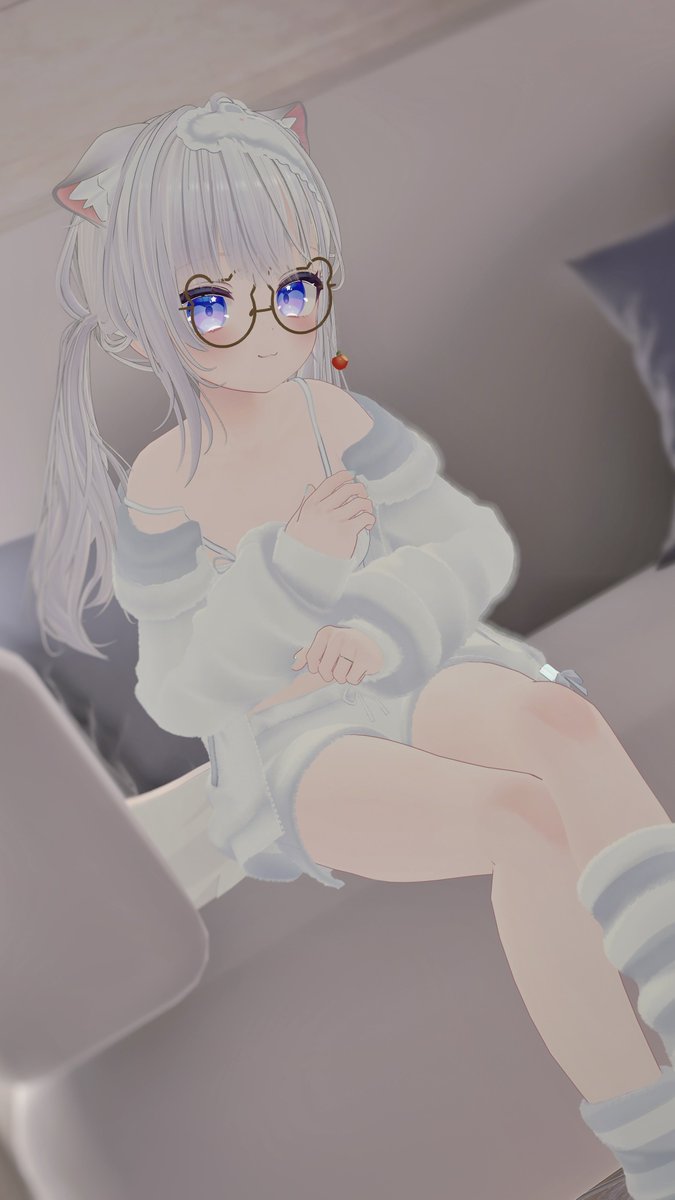 vr_sumire's tweet photo. おはようございます☕
土曜日～！今日は白色改変～
＃VRChat #かぷちやこーで #Chiffon3D https://t.co/4JhBERz6Rf