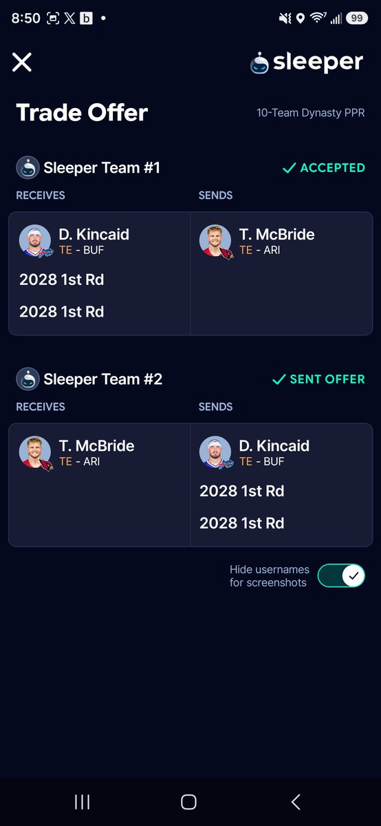 skol_spears's tweet photo. @GuruFantasyWrld Made these yesterday. 1 QB, PPR, no premiums. Started 0-2 w/ T Law, Sabers, Golden on squad still https://t.co/ZFPuRmiVfG