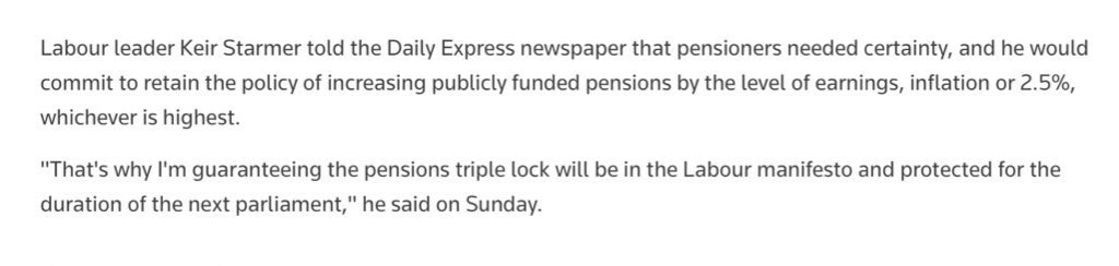 sueatcraven's tweet photo. @UniteSharon @RidgeandFrost @andyburnham Why should the new state pension already more generous than working age benefits continue to grow more so after 2029, or do you simply believe changes from the triple lock to an inflation only link are inevitable so playing for short term popularity. https://t.co/eFOyZ47h4G