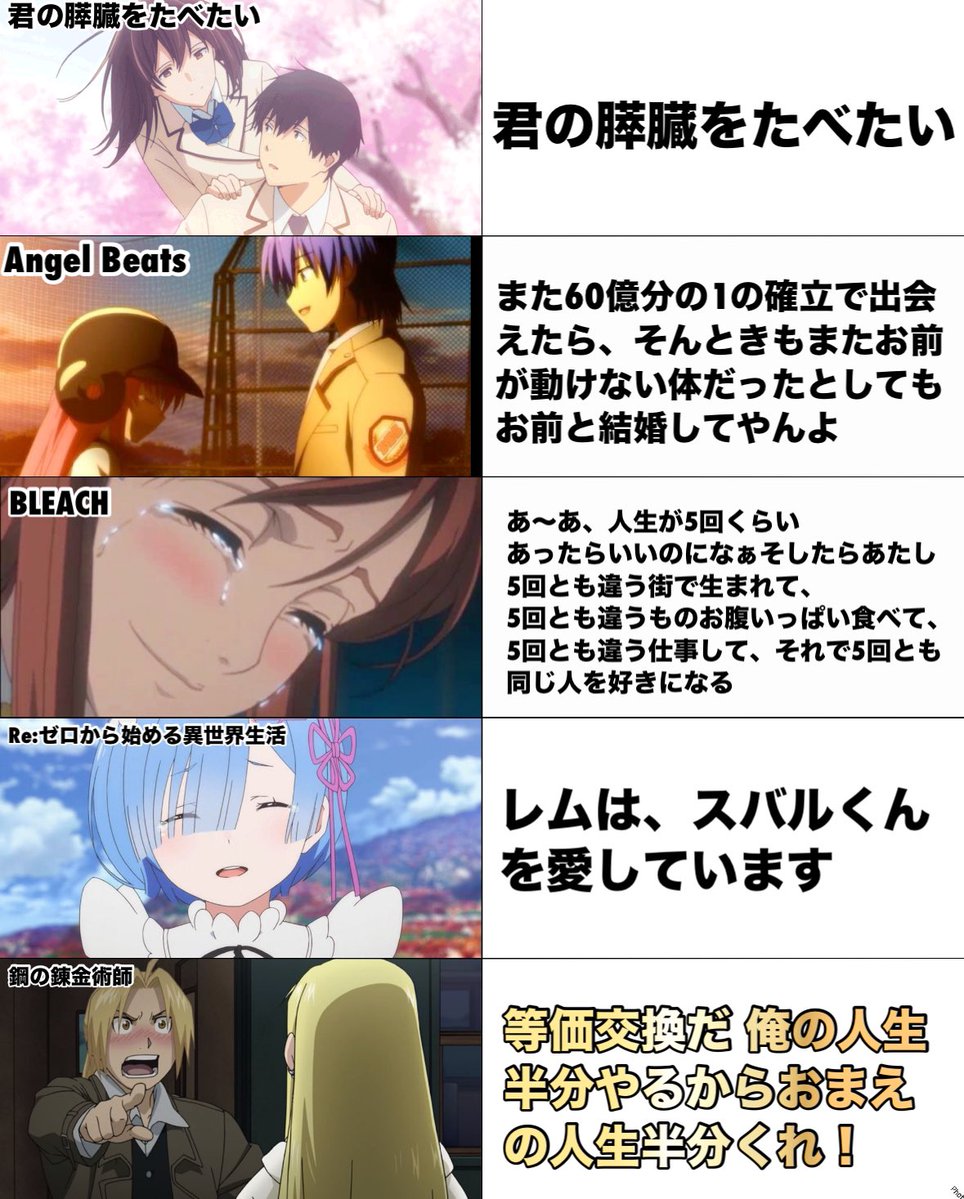 Akikun1124's tweet photo. アニメ史に残る告白セリフ https://t.co/DpPlwwRCsR