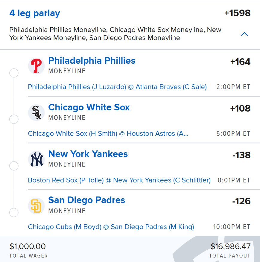 PropJoeDFS's tweet photo. So confident I put $1K on MLB Playoffs. https://t.co/7r580uByHq