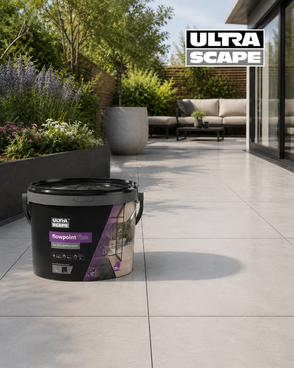 Ultrascape_UK's tweet photo. UltraScape flowpoint fine brings the trusted performance of flowpoint to paving schemes with narrower joints, making it ideal for contemporary patios where a clean, refined finish matters.
๐ https://t.co/FPQdmfIL9F
#flowpointfine #paving #jointing #landscaping https://t.co/kw31weKPNC