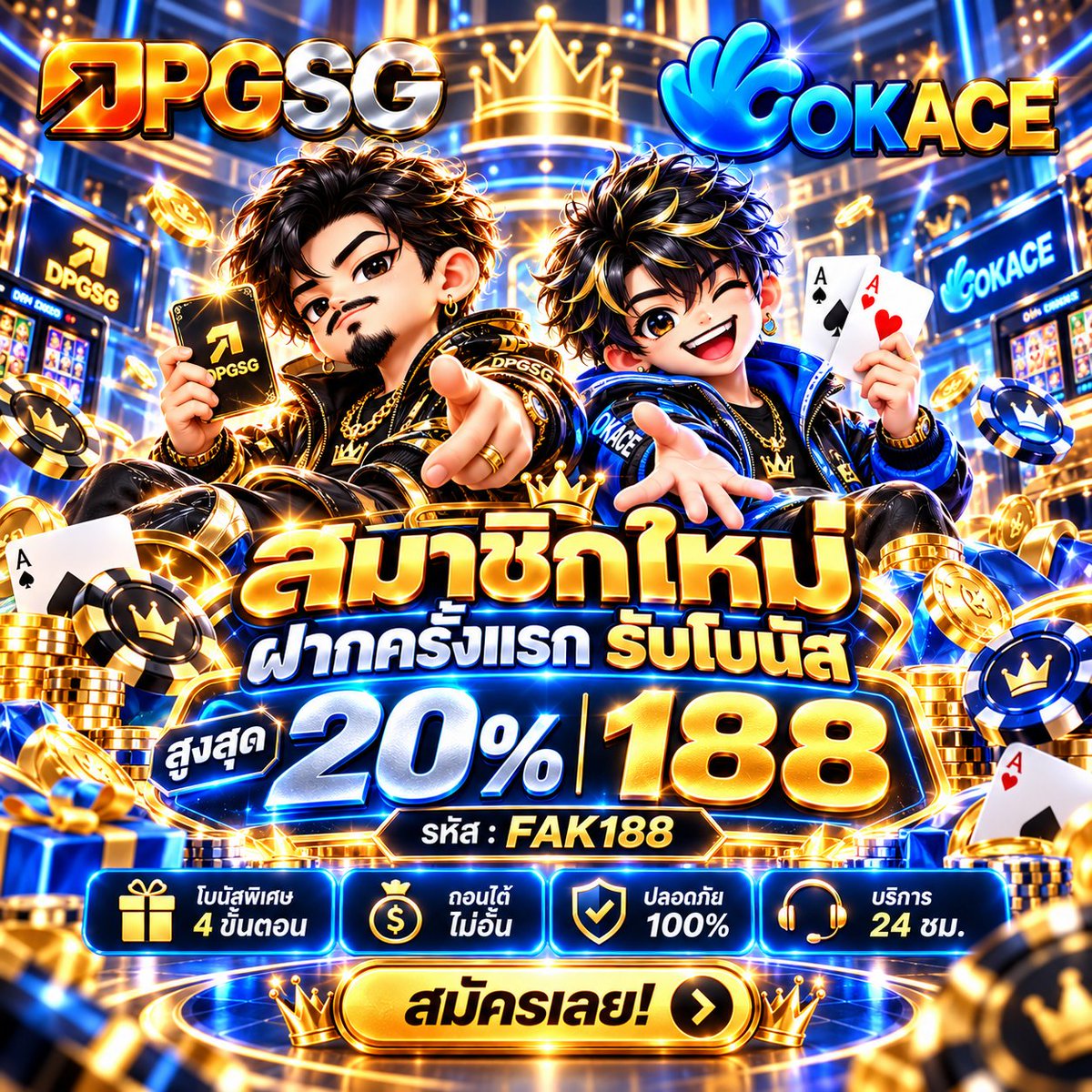 LGFxCTRL's tweet photo. สมาชิกใหม่ ฝากครั้งแรก
รับโบนัสสูงสุด 20% | 188
เทิร์น​โอเวอร์ 6 เท่า ถอนได้ไม่จำกัด!

สมัคร PGSG
https://t.co/zjxB4NCYPO

สมัคร OKACE
https://t.co/c0CGuUt65k

#PGSG #OKACE https://t.co/TaxX78Q0Gk