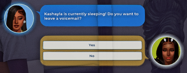 danitysimmer's tweet photo. New Free Mod on Patreon. New Type of Calls plus Your Sim can now leave voicemails instead of the annoying, 'Go away I'm sleeping' notification plus, the sim will call your sim back in the AM! Enjoy! https://t.co/ZB49V1OQi5