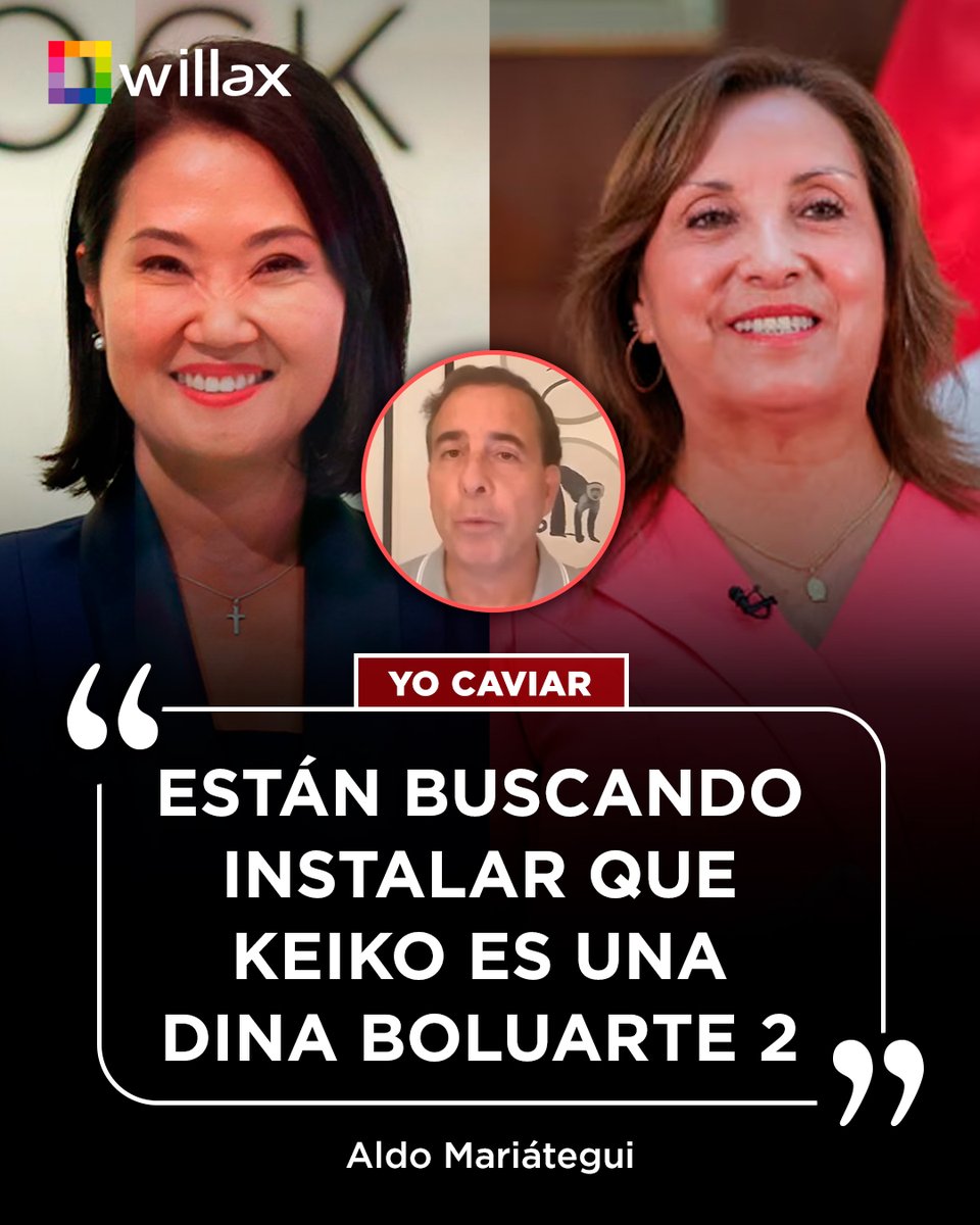 willaxtv's tweet photo. Aldo Mariátegui advierte sobre ‘nueva’ narrativa de la izquierda: “Están buscando instalar que Keiko es una Dina Boluarte 2”.
#YoCaviar #AldoMariátegui #KeikoFujimori #DinaBoluarte https://t.co/zw1MAxsnEa