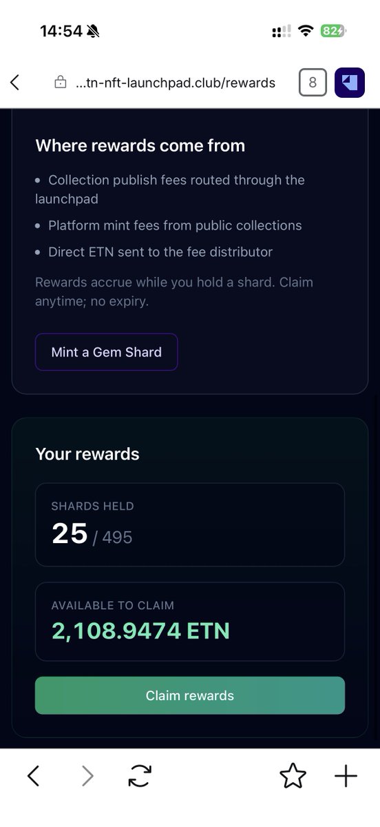 cryptojays's tweet photo. @_Canada804 @Ninjars_ Nice win! It’s a nft which allocated a share of revenue from @etn_nft_launch to holders https://t.co/navudwxzfm