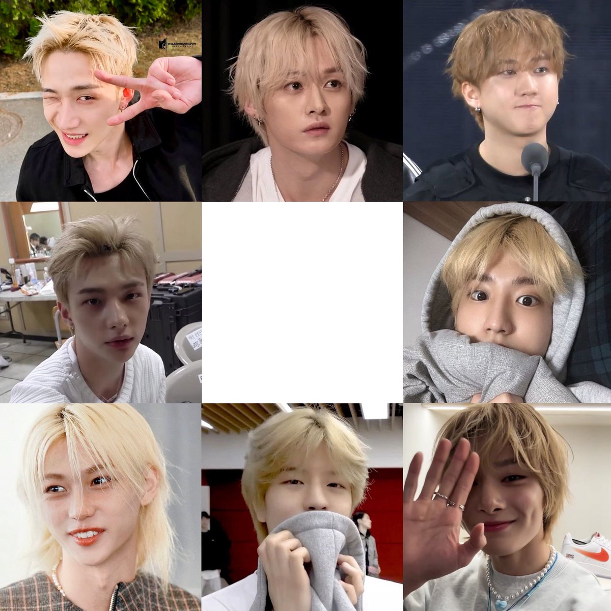 babyleeknow_'s tweet photo. they look way too good with blond hair.. imagine they’d all be blond at the same time, i think the universe would implode…. https://t.co/gpSmY8WK1d