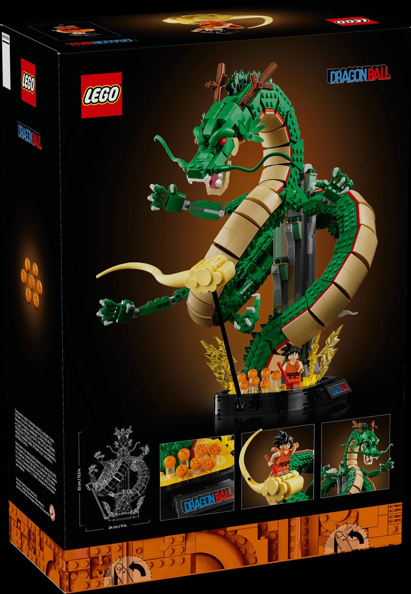 KaiohPlanet's tweet photo. Dragon Ball finalmente vai ganhar seu primeiro set oficial da LEGO!

O conjunto traz Shenlong, Goku e as sete Esferas do Dragão em uma construção de 1.764 peças para colecionadores. O lançamento acontece em outubro no exterior

🇧🇷 Ainda não há previsão para o Brasil. https://t.co/s29dIftAmb