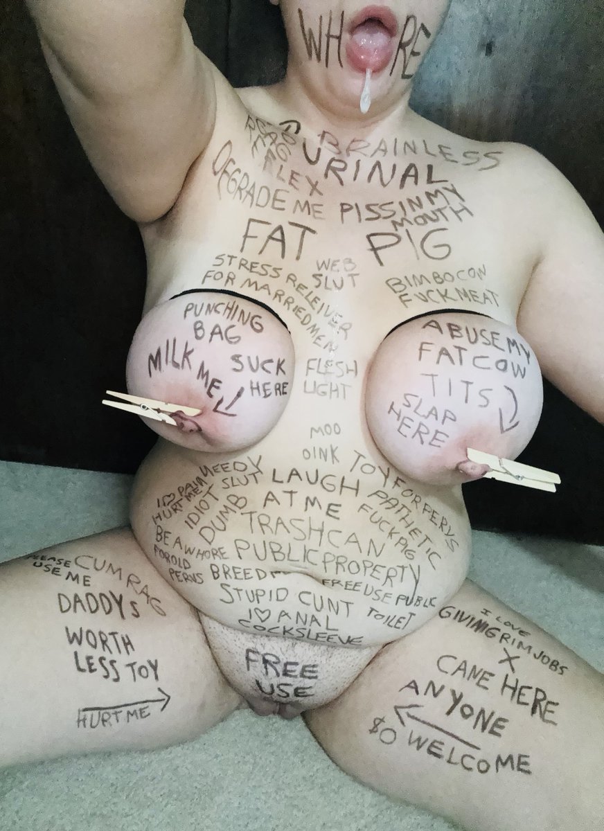FilthMasterx's tweet photo. Useless fat hog loves being free jerk off material for sick fuckedup perverts
#goonette #pig
#fuckpig #slut #webslut #humiliation
#degrading #porn #exposed #misogyny #patriarchy https://t.co/Wr6sT1MJRT