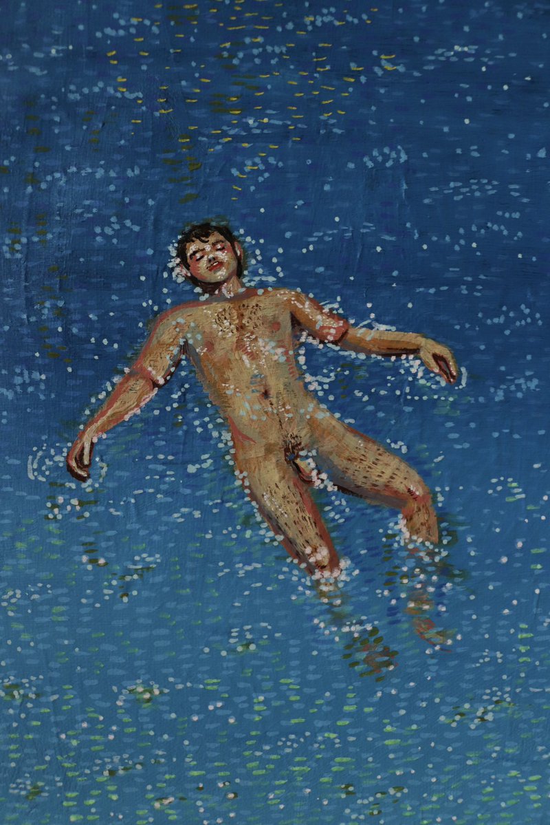 eliechammaa's tweet photo. 'Le baptême' 🚿 
30x70cm
Acrylic on primed canvas
2026 https://t.co/ldoZyBUtxa
