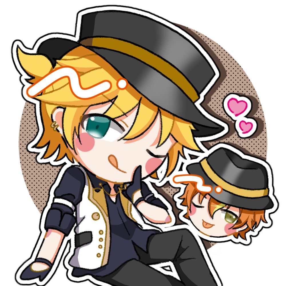 Hilbert_108_'s tweet photo. ヘイヴン！💛🧡

#prsk_FA #鏡音レン #東雲彰人 https://t.co/NE59Tm75oW