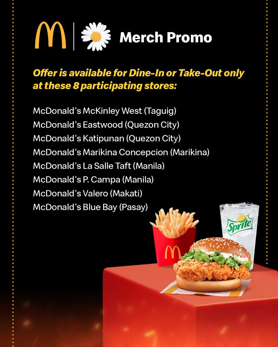 McDo_PH's tweet photo. McDonald's X PEACEMINUSONE Limited Edition Merchandise
💛 Vintage Cap
💛 Pin Set

Available on October 4th (Sunday), 2PM-6PM.
Meet us at McDonald's!

#McDonalds #맥도날드 #굿즈 #peaceminusone #PMO https://t.co/7CYBlKomh6