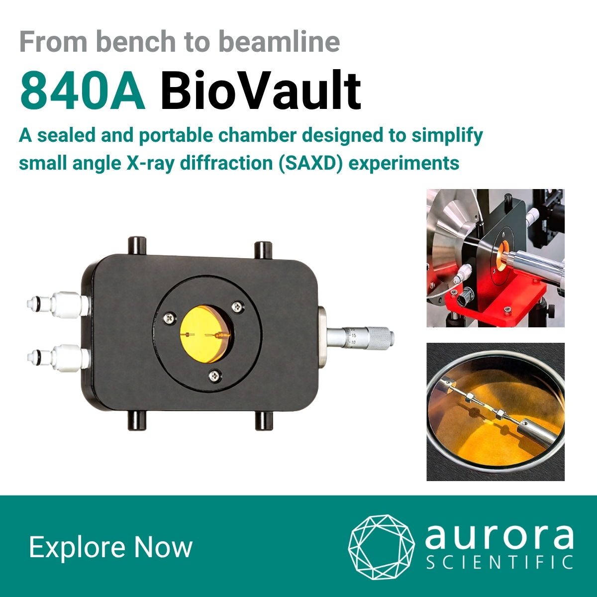 AuroraSci's tweet photo. From bench to beamline, streamline your small angle X-ray diffraction with our 840A BioVault!
Developed with the @AMBiotechTeam, this sealed, portable chamber enables samples to be prepared and securely transported.
Explore Now: https://t.co/6aYIVcXZBB
#MusclePhysiology https://t.co/gEqcZEzj9l