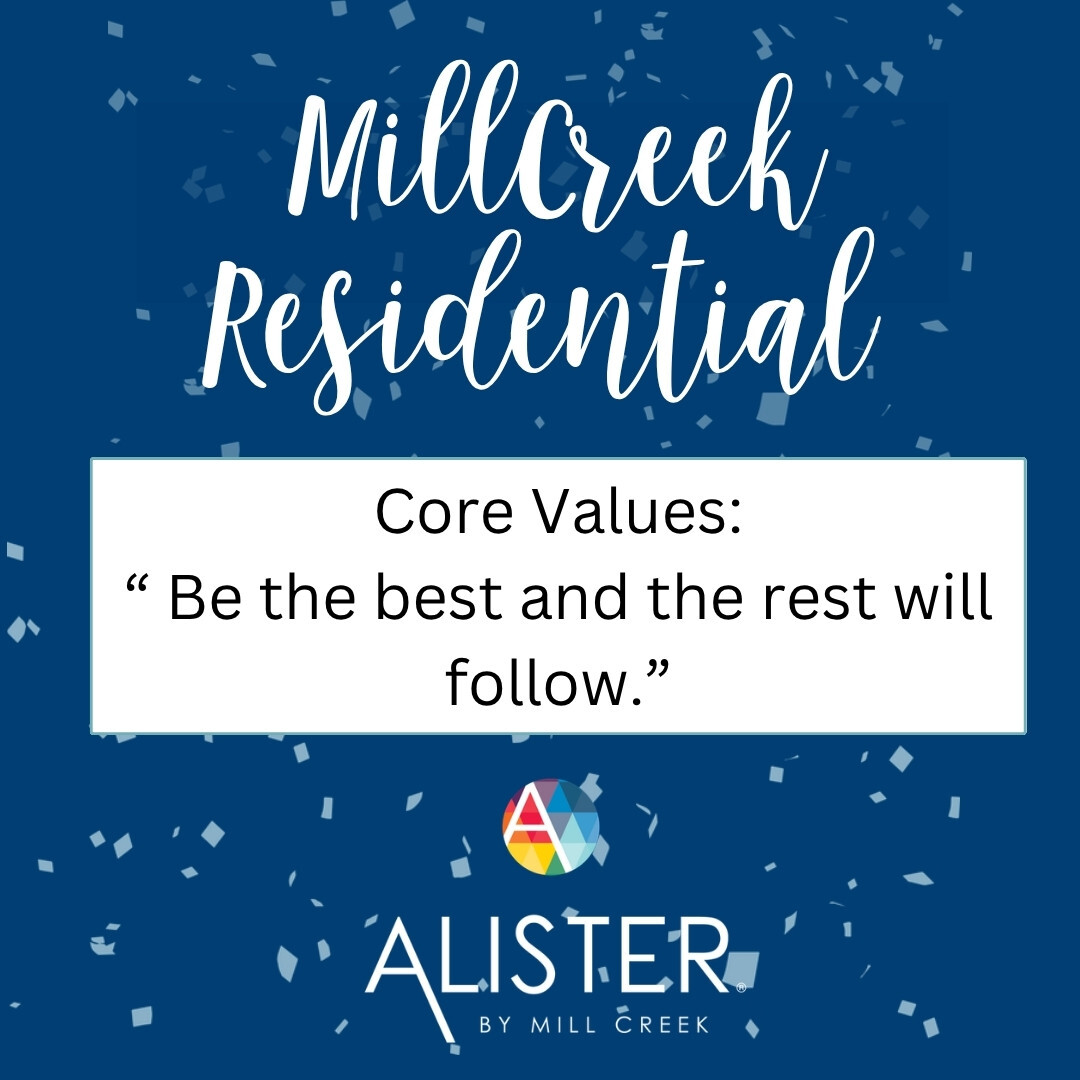 AlisterLynn's tweet photo. “Be the Best and the Rest Will Follow.”

One of Mill Creek Residential’s values is “Be the Best and the Rest Will Follow,” and to me, this value is less about the awards, recognition, or accomplishments and more about the effort we put in every day.

Being the best means... https://t.co/WNkOZV1Sze