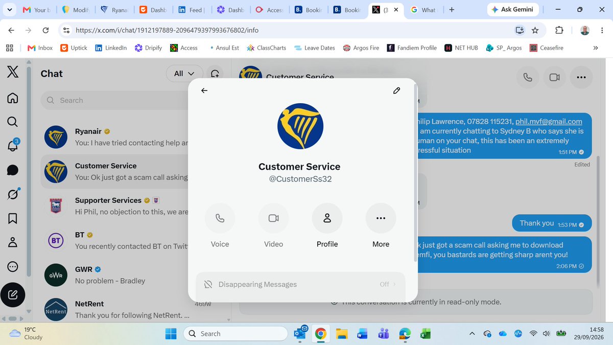 kernow_phil's tweet photo. @joanwilliamsen Thanks for the info Joan, nearly got scammped by someone claiming to be customer services. 
People please be aware, I reported and blocked! https://t.co/F0TQ5VBPV4