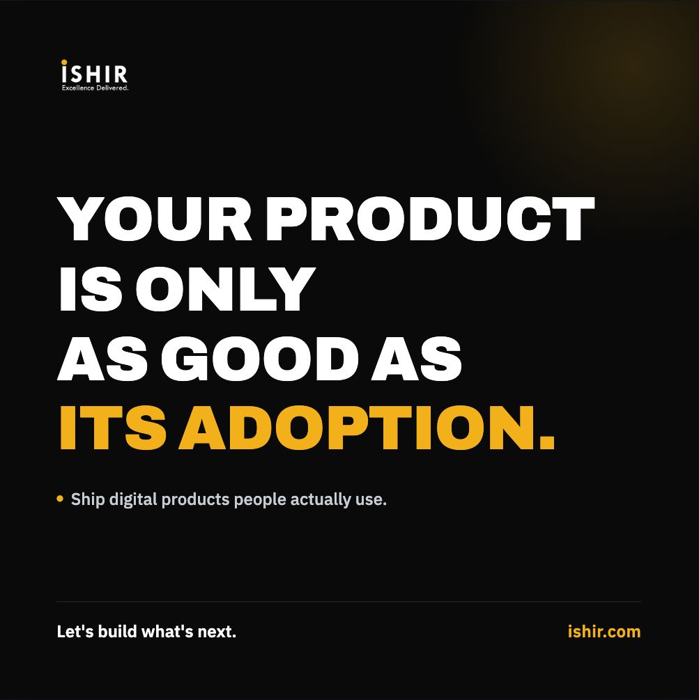 ISHIR's tweet photo. Your product is only as good as its adoption.

You can ship flawless code, hit every sprint deadline, and still watch a feature die in silence, because nobody adopted it.

Let's build what's next. 

#ProductDevelopment #DigitalTransformation #UserAdoption #ISHIR https://t.co/PbYs41hb6A