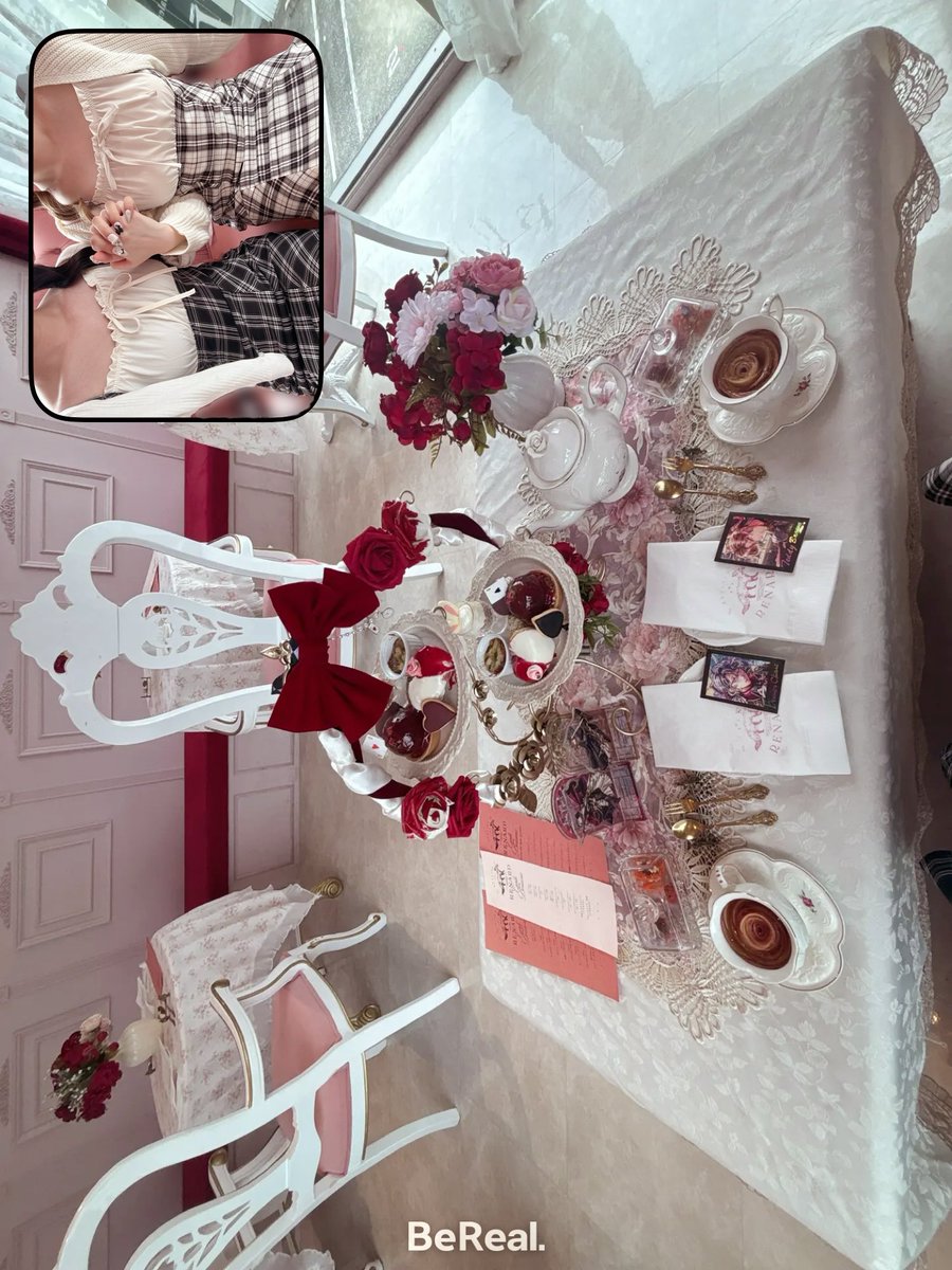 0x0nuj's tweet photo. 📍Cafe Jardin de ROSE𓂃.*･ﾟꫂ ၴႅၴ

アリスモチーフでとっても可愛いo̴̶̷̤  ̫ o̴̶̷̤🍒店内も薔薇いっぱいで最高だった♡ https://t.co/S2D8JEZEnk