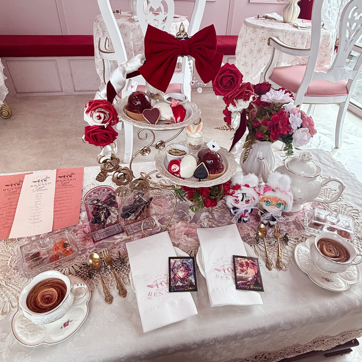 0x0nuj's tweet photo. 📍Cafe Jardin de ROSE𓂃.*･ﾟꫂ ၴႅၴ

アリスモチーフでとっても可愛いo̴̶̷̤  ̫ o̴̶̷̤🍒店内も薔薇いっぱいで最高だった♡ https://t.co/S2D8JEZEnk
