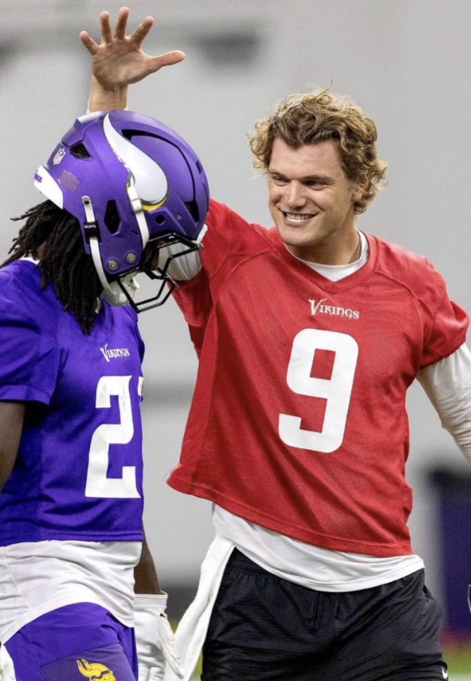 Brawl_w_TimPaul's tweet photo. I’ve criticized JJ McCarthy plenty. He misses throws he has no business missing. His consistency isn’t there. I understand why the Vikings didn’t trust him as QB1.

But QB1 wasn’t the job I wanted him to have. I wanted him as QB3.

He knows the offense, he’s won games for this team, and his teammates clearly like him. Tell me why getting a fifth-round pick is more valuable to THIS Vikings season than keeping that option on the roster.