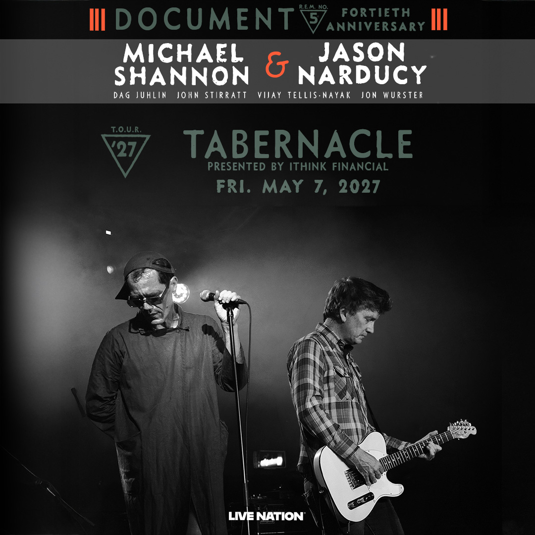 TabernacleATL's tweet photo. JUST ANNOUNCED! 🎤 Michael Shannon &amp; Jason Narducy And Friends Play R.E.M.’s Document is coming to Tabernacle Presented by iTHINK on Friday, May 7, 2027!

🎫 Tickets on sale Fri, 10/2 at 10am: https://t.co/7rAijK0WgZ https://t.co/bMl1b2BwrH