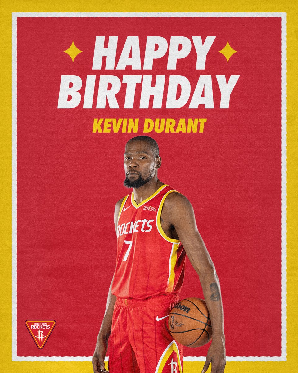 HoustonRockets's tweet photo. Happy Birthday, KD! 🥳

H-Town, show him some love today! https://t.co/Aa01PFu9RH