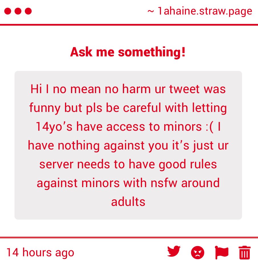 1aha1ne's tweet photo. ya baba i get that We pretty much banned all of rhem No hateโค๏ธPeace and love and whatnot #newleaf https://t.co/xCBNi9wpXq