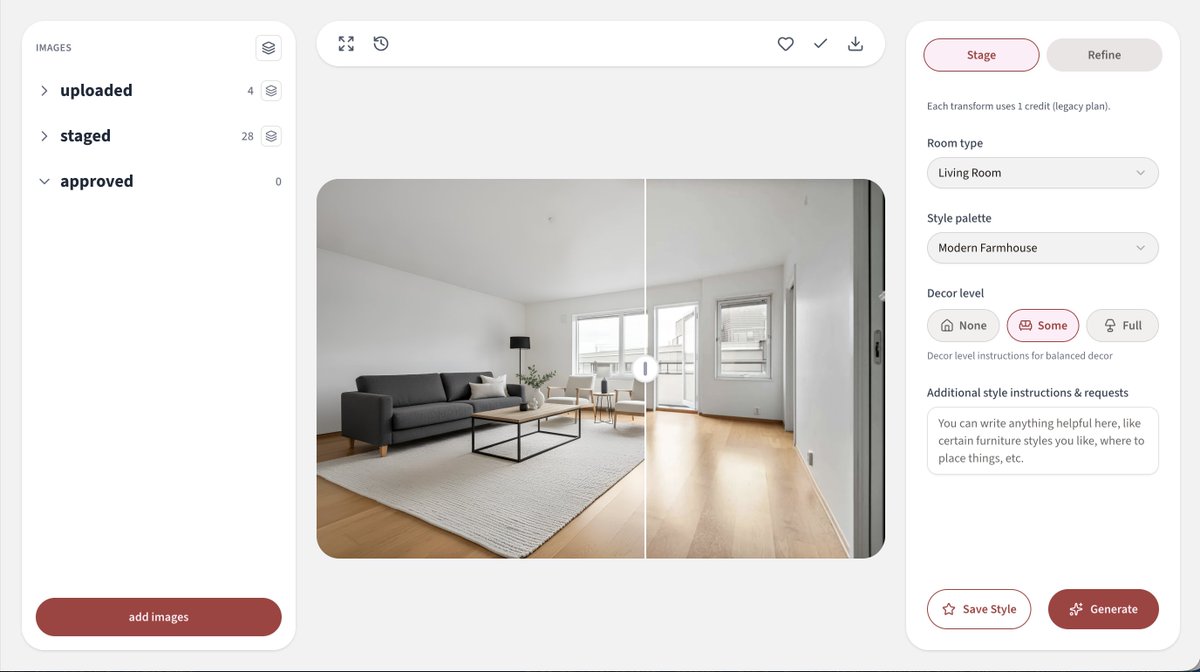 jordansEngine's tweet photo. Day #3 of my #virtualstaging challenge (1 room/day).

I used a modern farmhouse style with subtle decor. I think it gives a nice airy feel, anchored by the darker elements like the couch.

If you have an empty room you’d like me to stage, feel free to send it my way!

#realestate https://t.co/UI3OBwmXfG