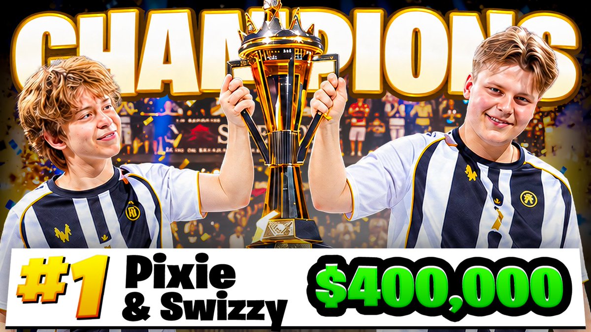 pixiefnbr's tweet photo. 1st Place FNCS Global Championship ($400,000) - footage from my pov (not broadcast)  

search up ''pixiefnbr'' on youtube  

following a few people that watch the whole video + support https://t.co/U7n9yzY61V