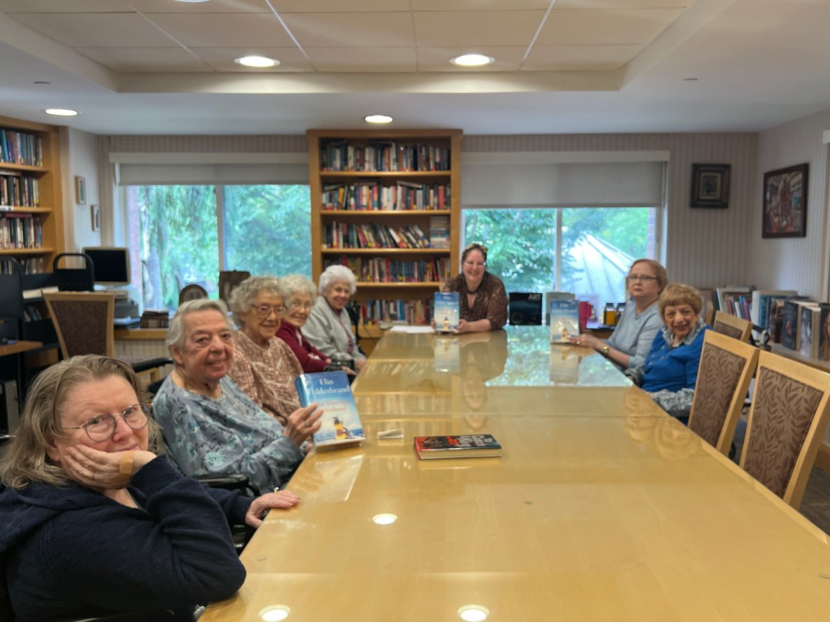 GurwinJewish's tweet photo. Another great chapter for our #Gurwin Jewish - Fay J. Lindner Residences Book Club! Our residents gathered to discuss The Five-Star Weekend by Elin Hilderbrand.
#AssistedLiving #BookClub #BookLovers #SeniorCare #ActivityCalendar #ReadingisFun #Commack #LongIsland https://t.co/5V90RRUTIs