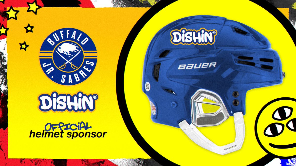 JustDishin's tweet photo. We’re proud to be the official helmet sponsor of the @BuffaloJrSabres 🚨✨

As part of the partnership, DISHIN® helmet decals will appear on both sides of every team’s helmets across the Buffalo Jr. Sabres organization, creating a visible connection between one of Buffalo’s fastest-growing hockey brands and one of the region’s most respected player-development programs.