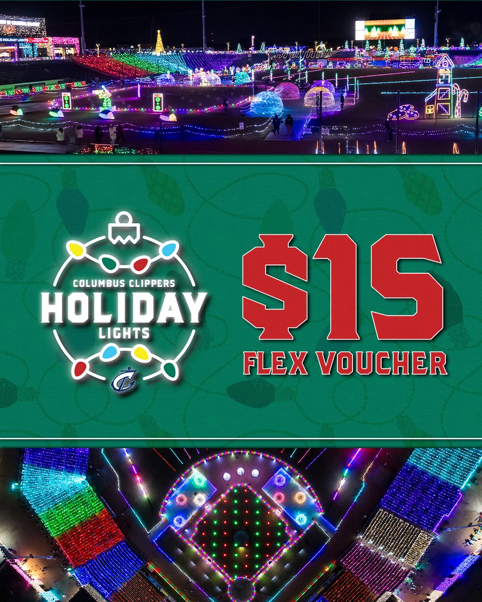 CLBClippers's tweet photo. The holidays are better at Huntington Park🎄✨ Get your $15 Flex Voucher for Clippers Holiday Lights!

🎟️: https://t.co/VMLCMAx57Y https://t.co/YdqR7Mv0EE