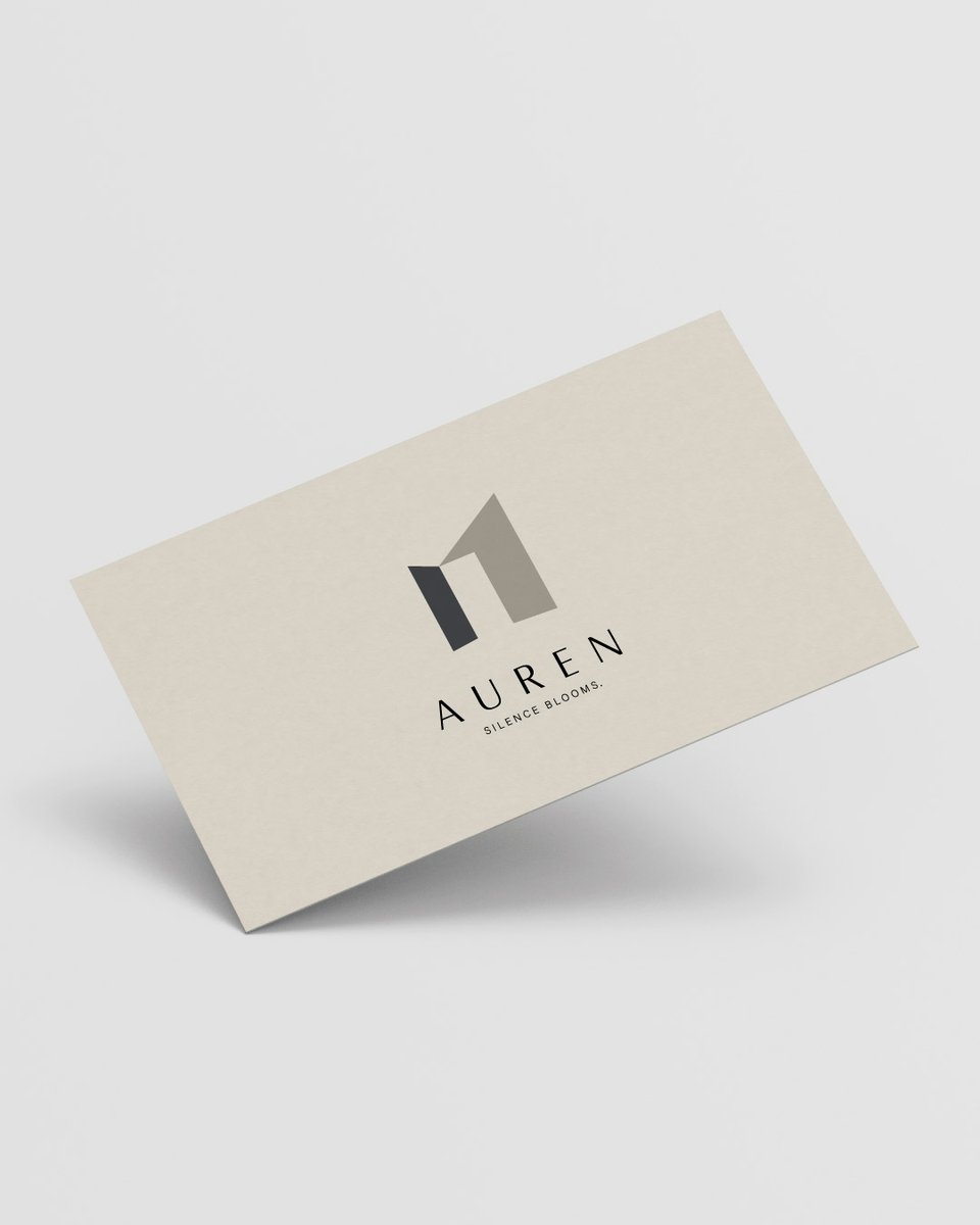 Hue_and_Co's tweet photo. フラワーブランド「AUREN」
人と空間の間に、美しい静けさを。
季節感や空気感と余白感を表現するフラワーブランドをイメージしました。
ロゴアイコンは空間と光が差し込む様子を記号化しました。
#ロゴ制作 #ロゴデザイン #開業準備 #ブランディング #ショップカード #名刺  #お花屋さん #花屋 https://t.co/roAH6ktZle