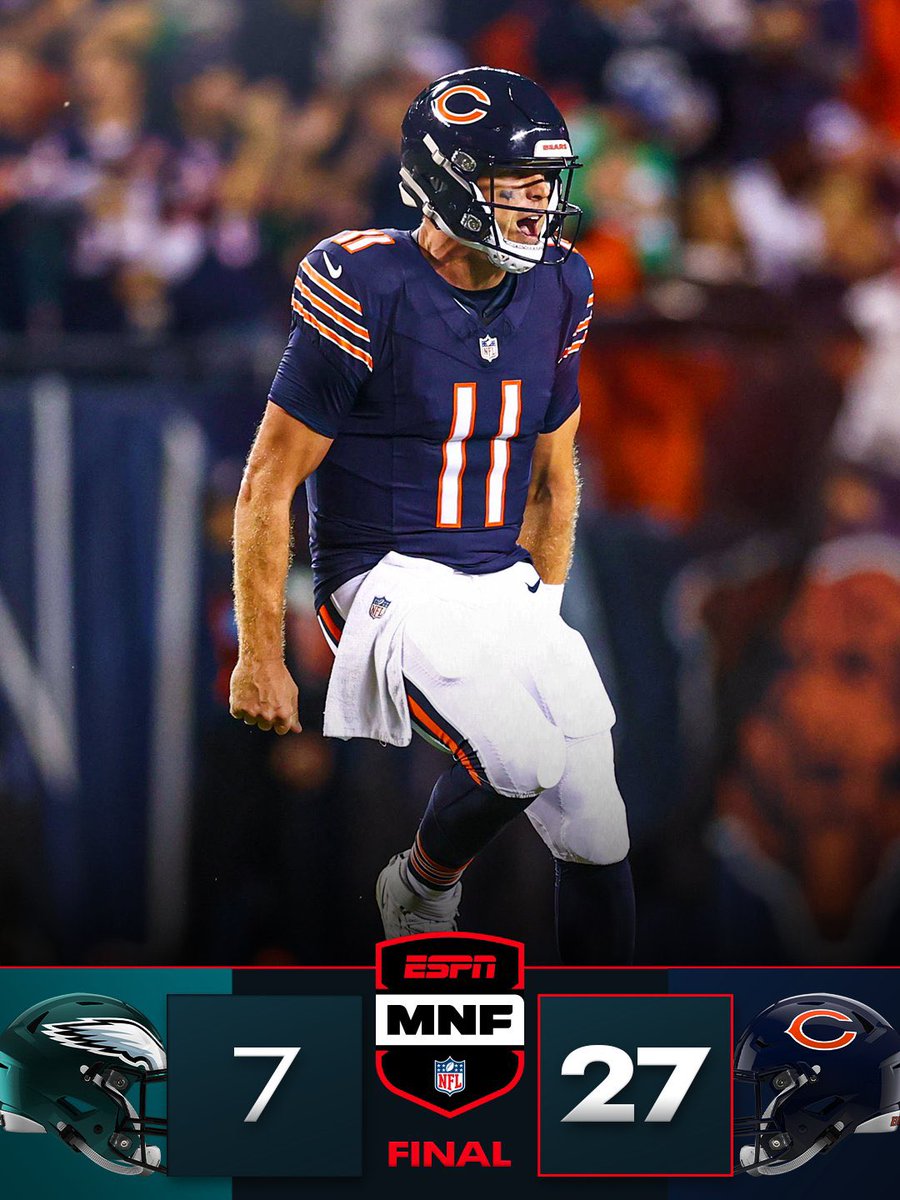 Osos_de_Chicago's tweet photo. HAPPY VICTORY TUESDAY!! 

Los Osos de Chicago se colocan con un récord de 2-1 en la temporada tras aplastar a las Águilas de Philadelphia en el “Monday Night Football”. 

#VamosOsos https://t.co/g4pPVOGIFE